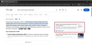 Brand mentions appearing in Google AI Overview results for AI search optimization queries